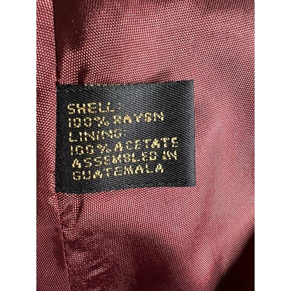 Vintage Express Womens Brown Rayon Blazer Jacket Size 7/8 With Belted Waist & Bu - Picture 3 of 16